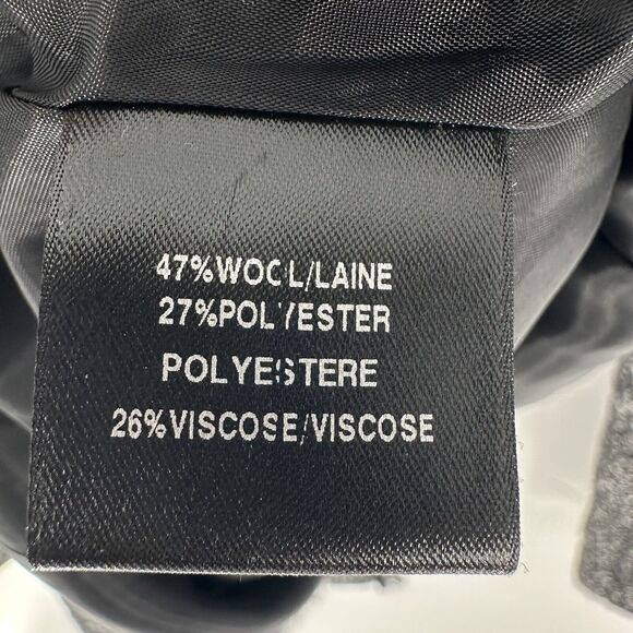 Lafayette 148 Blazer Women 2 Black White Tweed Snap Button Raw Hem Office Career - Picture 12 of 12